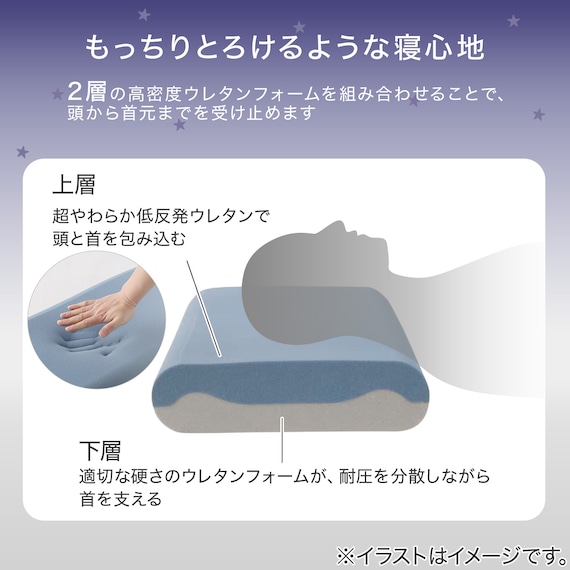 マシュマロみたいな もっちり2層まくら(P2513) 2枚目画像