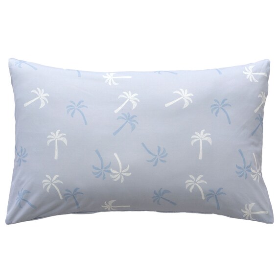 両面使える 枕カバー(Nクール NR04 パーム ブルー) 10枚目画像