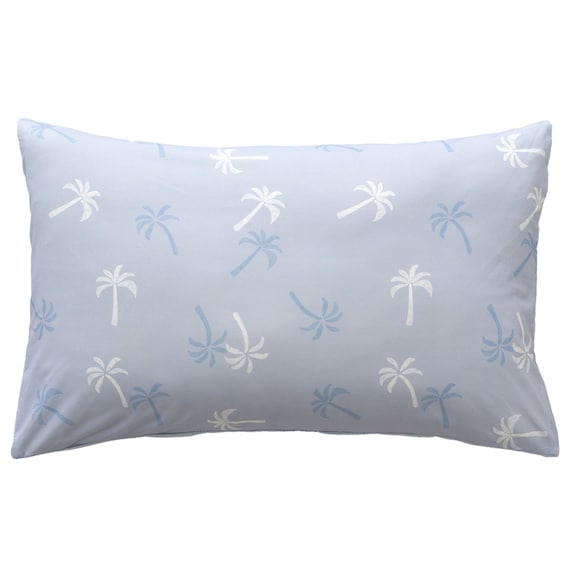 両面使える 枕カバー(Nクール NR04 パーム ブルー) 10枚目画像