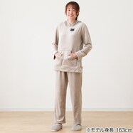 パジャマセット(デコネコ ベージュ KK21)