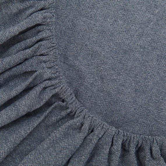 マルチすっぽりシーツ シングル(コットンウォッシュ3 SZ44 ネイビー S) 3枚目画像