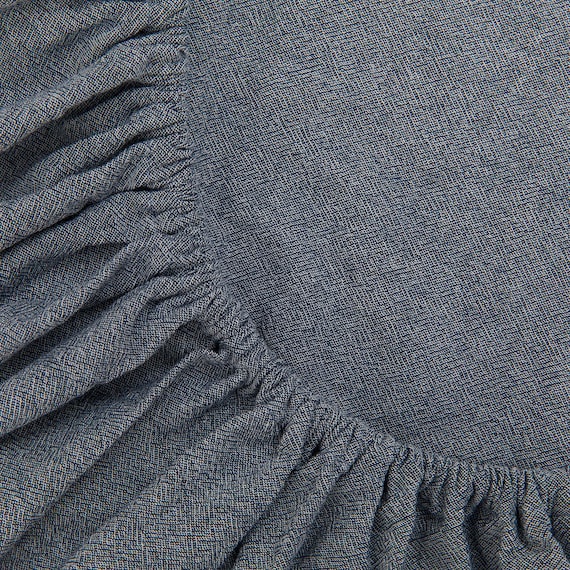 マルチすっぽりシーツ シングル(コットンウォッシュ3 SZ44 ネイビー S) 3枚目画像