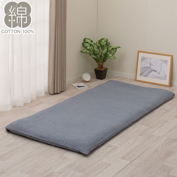 敷布団カバー シングル(コットンウォッシュ3 SZ44 ネイビー S) 1枚目画像