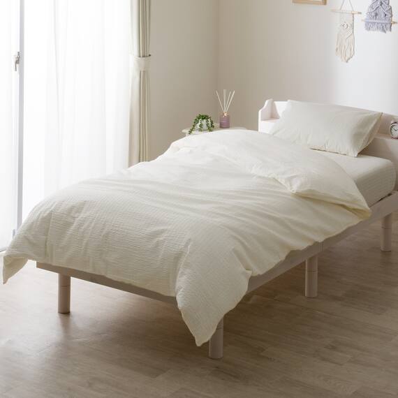 掛け布団カバー シングル(コットンサッカー S26 ホワイト) 9枚目画像