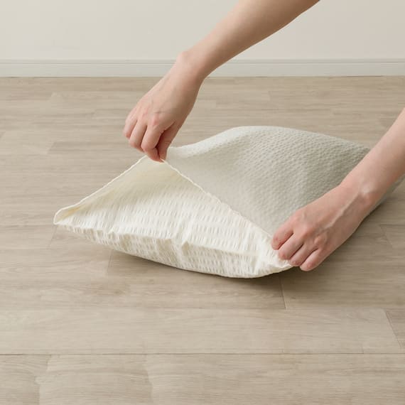 枕カバー(コットンサッカー S26 ホワイト) 10枚目画像