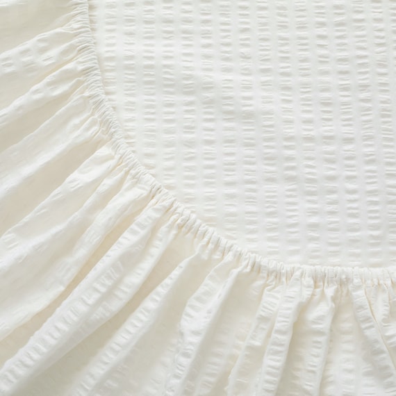 マルチすっぽりシーツ シングル(コットンサッカー S26 ホワイト) 9枚目画像