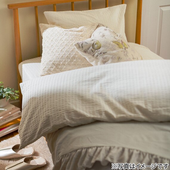 マルチすっぽりシーツ ダブル(コットンサッカー S26 ホワイト) 7枚目画像