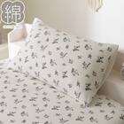 枕カバー(コットンワッフル S26 韓国風小花柄) 1枚目画像