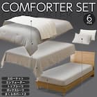 ベッド用寝具 6点セット (C2602 シングル ガーゼ) 2枚目画像