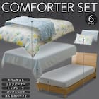 ベッド用寝具 6点セット (C2604 シングル NT) 2枚目画像