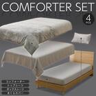 ベッド用寝具 4点セット (C2606 シングル ベロア) 2枚目画像