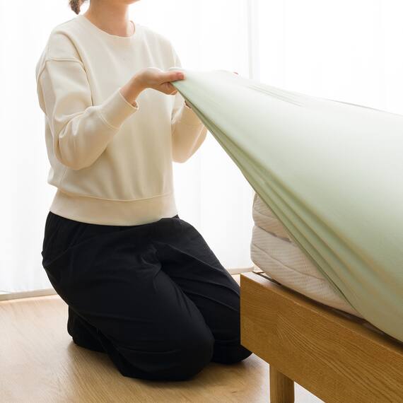 ベッド用寝具 4点セット (C2607 シングル リーフジャカ) 14枚目画像