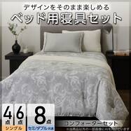 コンフォーター掛け布団セット カバー付き (C2610 ラメジャカ)