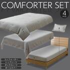 ベッド用寝具 4点セット (C2614 シングル リネン) 2枚目画像