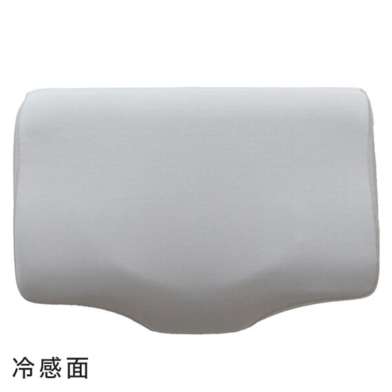 両面使える 横向き寝がラクな枕 専用カバー Nクール/ニット グレー 2枚目画像