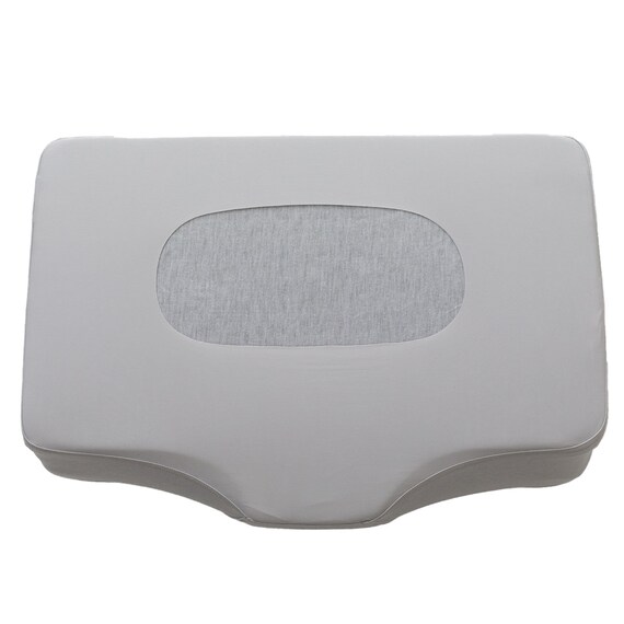 両面使える 横向き寝がラクな枕 専用カバー Nクール/ニット グレー 4枚目画像