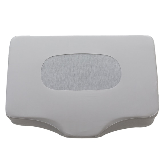 両面使える 横向き寝がラクな枕 専用カバー Nクール/ニット グレー 4枚目画像