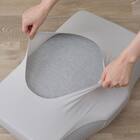 両面使える 横向き寝がラクな枕 専用カバー Nクール/ニット グレー 7枚目画像