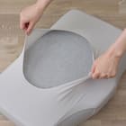 両面使える 横向き寝がラクな枕 専用カバー Nクール/ニット グレー 7枚目画像