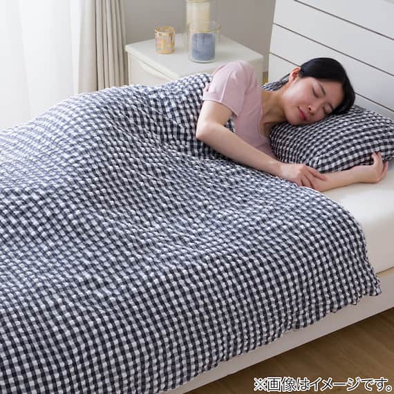 掛け布団カバー シングル(S2604 Rチェック BK S) 2枚目画像