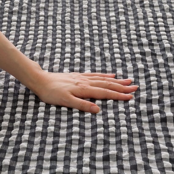 掛け布団カバー シングル(S2604 Rチェック BK S) 4枚目画像