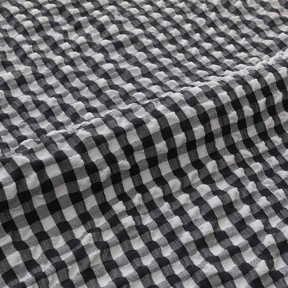 掛け布団カバー シングル(S2604 Rチェック BK S) 5枚目画像