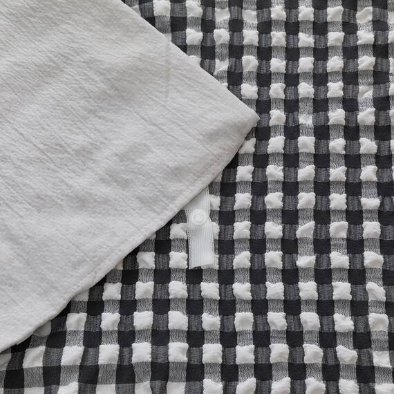 掛け布団カバー シングル(S2604 Rチェック BK S) 7枚目画像