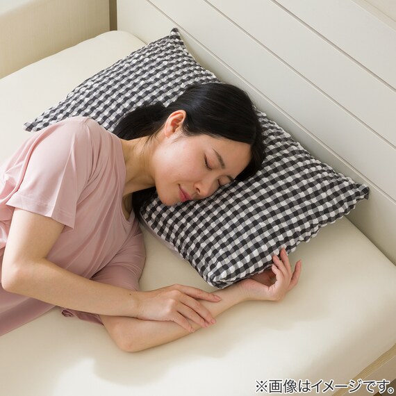 枕カバー(S2604 Rチェック BK) 3枚目画像