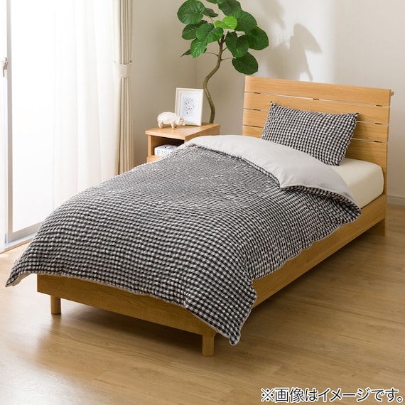 枕カバー(S2604 Rチェック BK) 5枚目画像