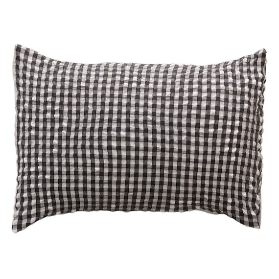 枕カバー(S2604 Rチェック BK) 6枚目画像