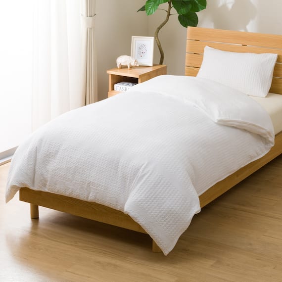 掛け布団カバー シングル(S2605 ワッフル WH S) 1枚目画像