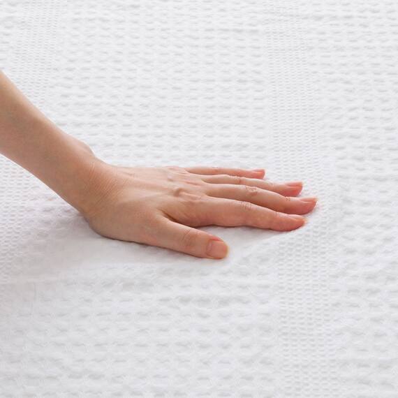 掛け布団カバー シングル(S2605 ワッフル WH S) 3枚目画像