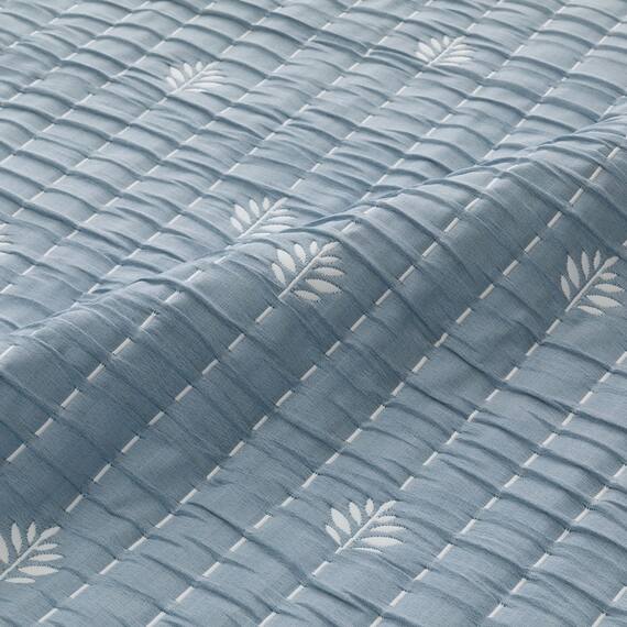 ひもなしラクラク掛け布団カバー シングル(S2607 リーフ BL S) 6枚目画像