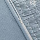 ひもなしラクラク掛け布団カバー シングル(S2607 リーフ BL S) 9枚目画像