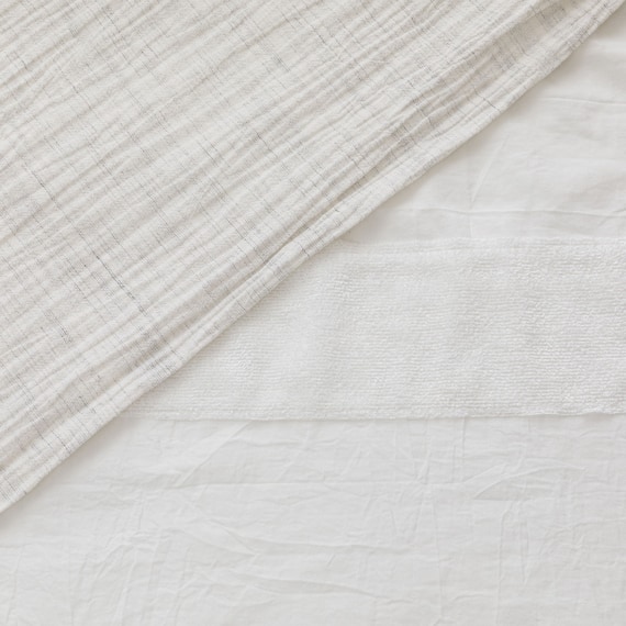 ひもなしラクラク掛け布団カバー シングル(S2608Cリネン GY S) 9枚目画像