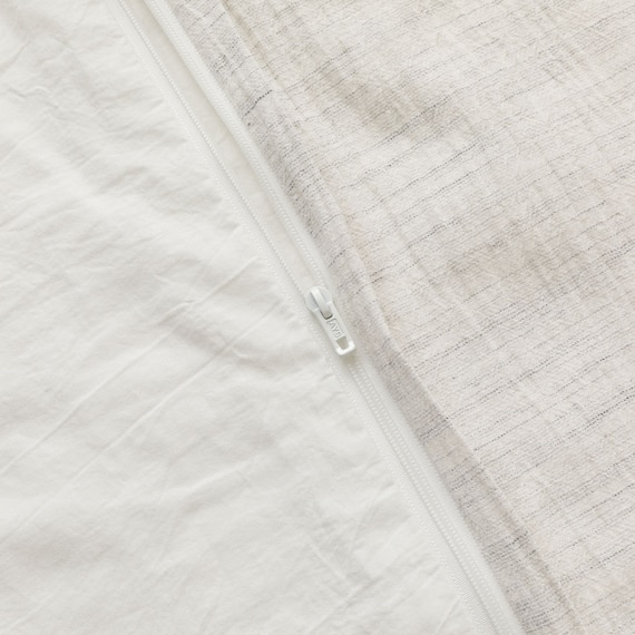 ひもなしラクラク掛け布団カバー シングル(S2608Cリネン GY S) 10枚目画像