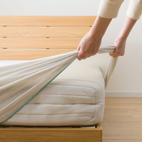 マルチすっぽりシーツ シングル(S2608Cリネン GY S) 5枚目画像