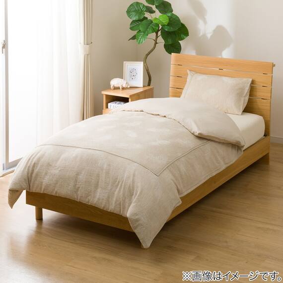 ひもなしラクラク掛け布団カバー シングル(S2624 JG BE S) 5枚目画像