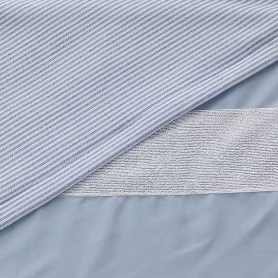 ひもなしラクラク掛け布団カバー シングル(S2623 フリル BL S) 9枚目画像