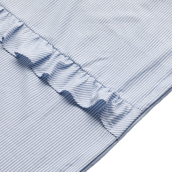 ひもなしラクラク掛け布団カバー シングル(S2623 フリル BL S) 12枚目画像