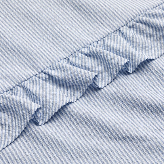 ひもなしラクラク掛け布団カバー シングル(S2623 フリル BL S) 15枚目画像