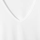 MENS Vネック半袖Tシャツ メッシュ(クール nr ホワイト M) 4枚目画像