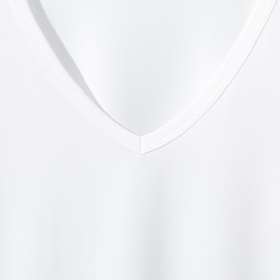 MENS Vネック半袖Tシャツ(クールSP nr ホワイト M) 4枚目画像