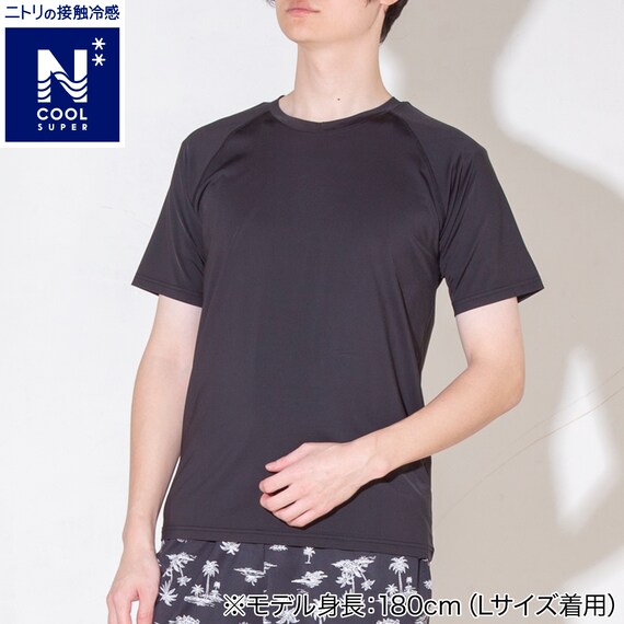 MENS ラグラン半袖Tシャツ(クールSP nr ブラック M) 1枚目画像