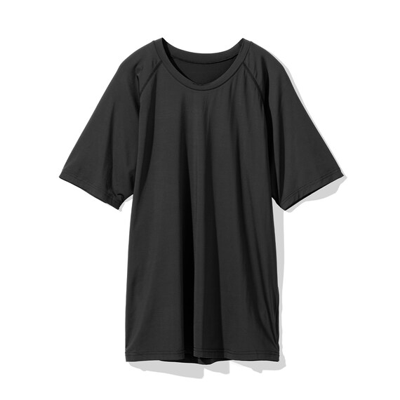 MENS ラグラン半袖Tシャツ(クールSP nr ブラック M) 2枚目画像