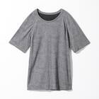 MENS ラグラン半袖Tシャツ(クールWSP nrp グレー M) 2枚目画像