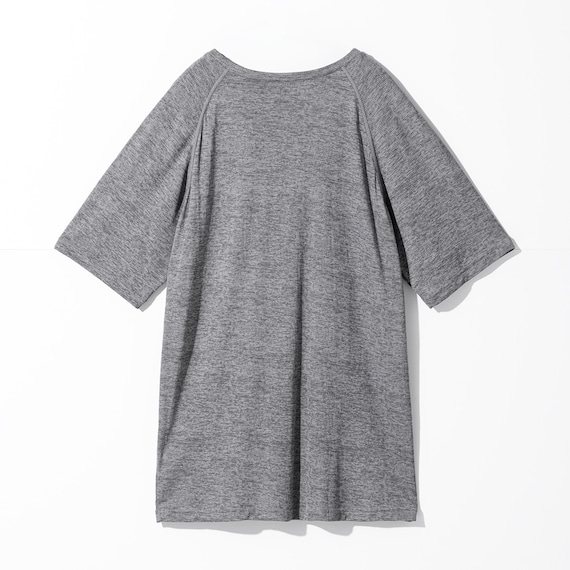 MENS ラグラン半袖Tシャツ(クールWSP nrp グレー M) 3枚目画像