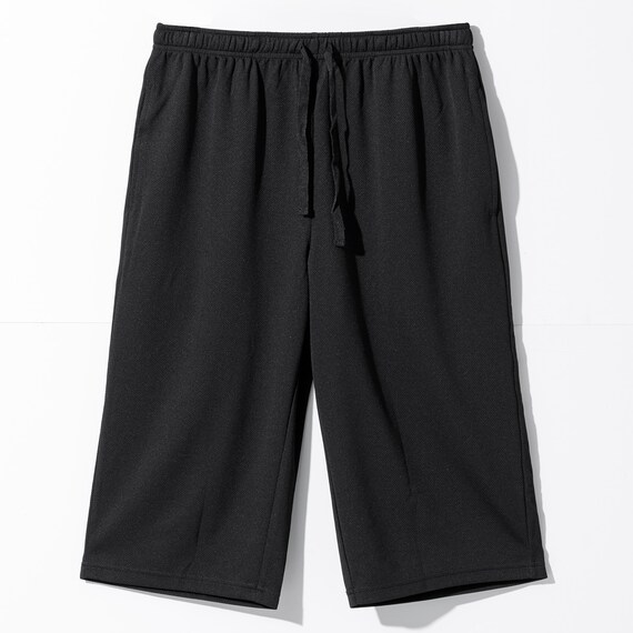 MENS 7分丈ルームパンツ メッシュ(クール nr ブラック M) 2枚目画像