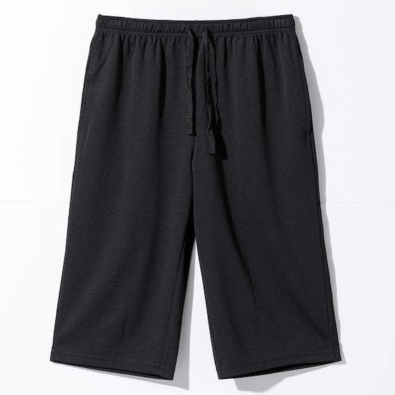 MENS 7分丈ルームパンツ メッシュ(クール nr ブラック M) 2枚目画像
