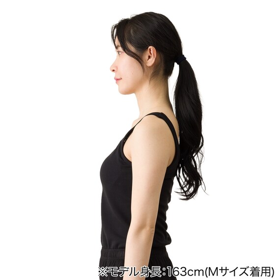 WOMENS リブタンクブラトップ(クールWSP nr ブラック M) 3枚目画像